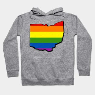 Rainbow Ohio Outline Hoodie